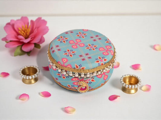 Traditional Rajasthani Ladoo box - Blue