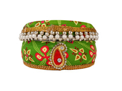 Traditional Rajasthani Ladoo box - Green