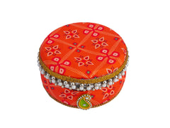Traditional Rajasthani Ladoo box - Orange