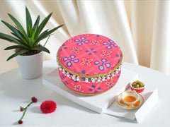 Traditional Rajasthani Ladoo box - Pink
