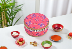 Traditional Rajasthani Ladoo box - Pink