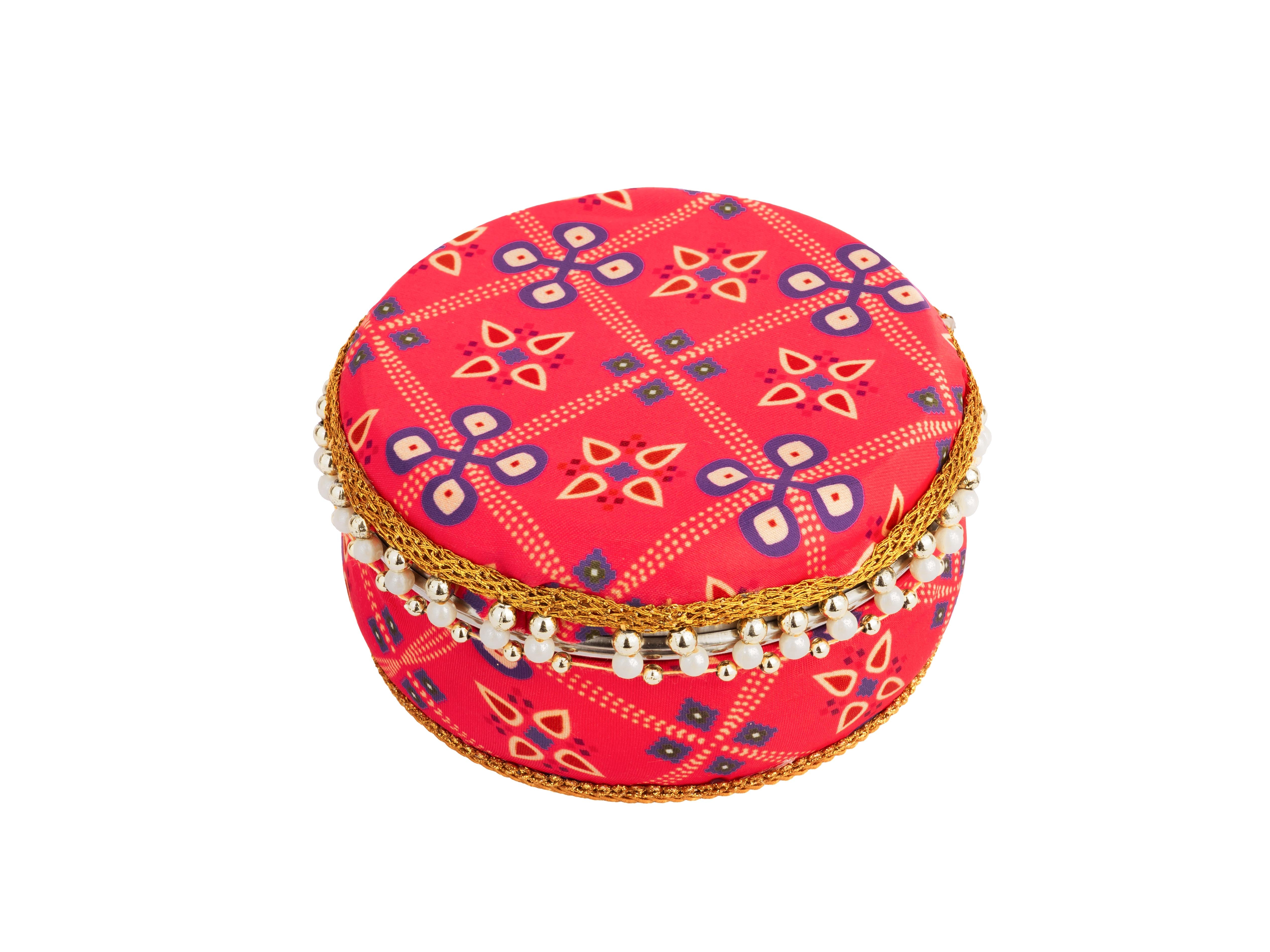 Traditional Rajasthani Ladoo box - Pink