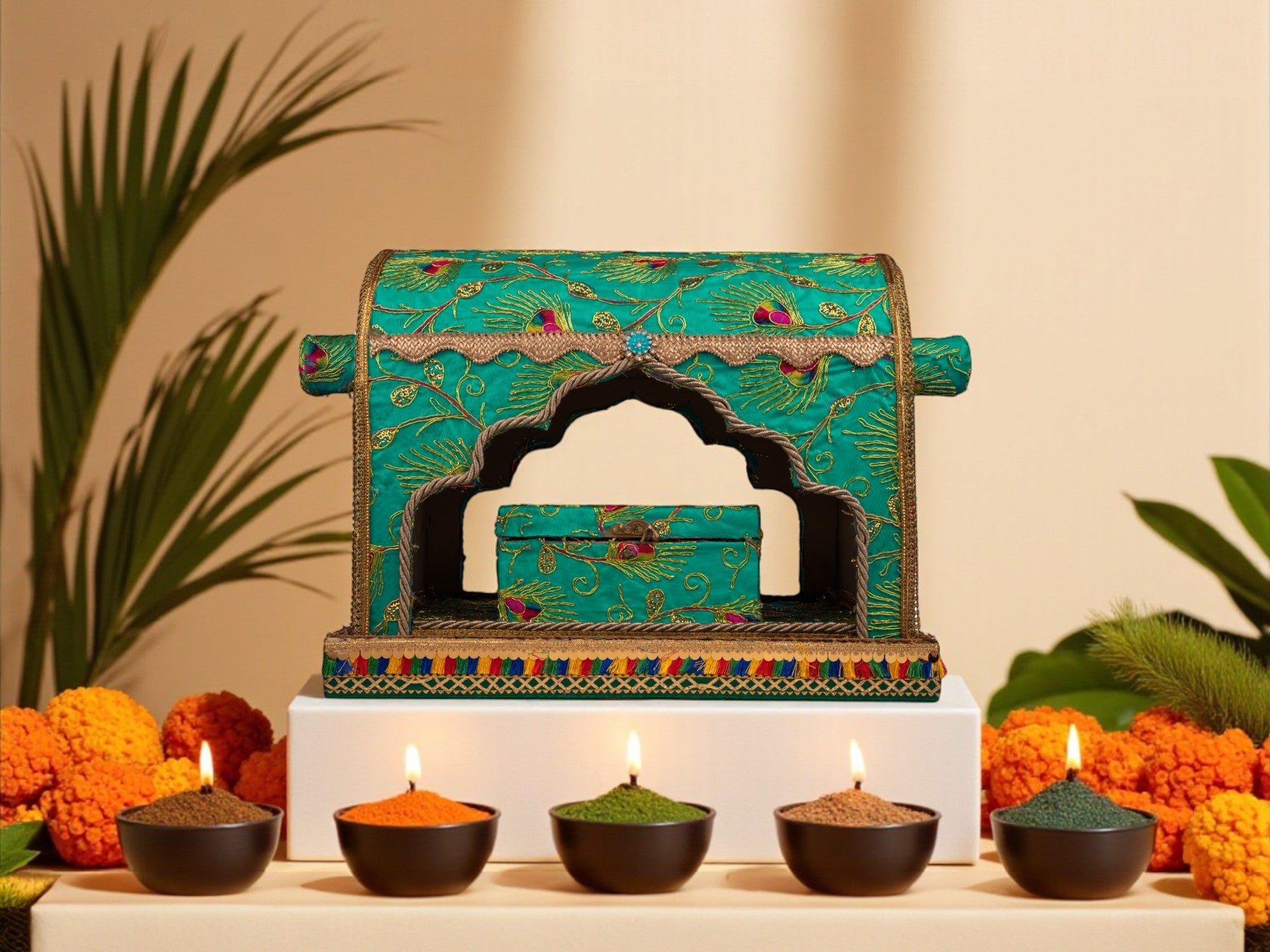 Turquoise Doli Shahi Chitthi