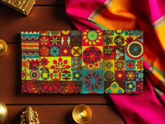 Vibrant Multicolor Fabric Shagun Envelope