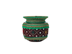 Zardozi Handcrafted Decorated Lota - Maroon