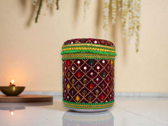 Zardozi Handcrafted box - Maroon