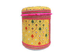 Zardozi Handcrafted box - Yellow