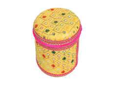 Zardozi Handcrafted box - Yellow
