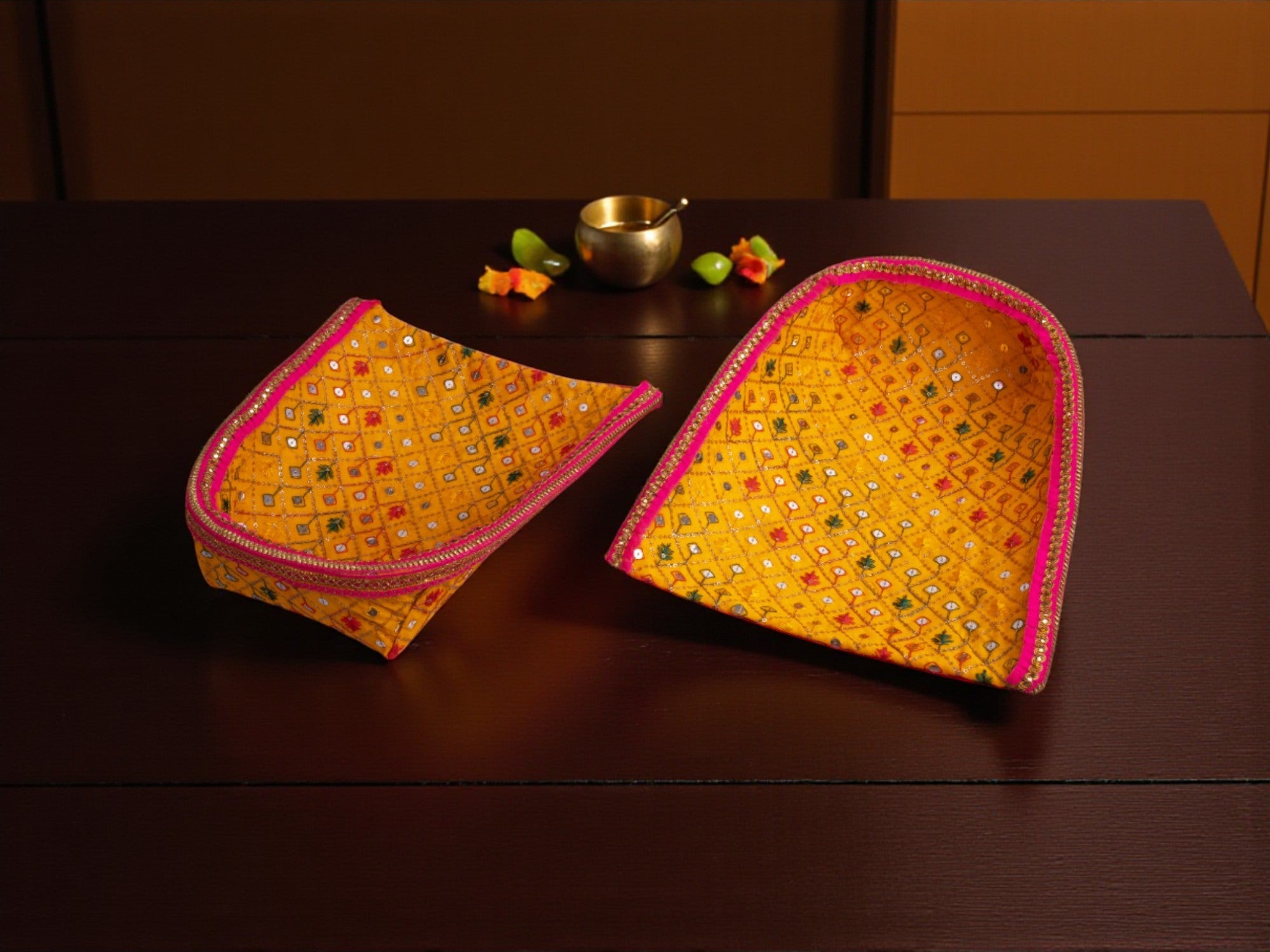 Zardozi Embroidered Chaak - Yellow