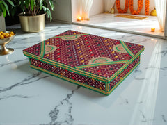 Zardozi Embroidered Chowki - Maroon