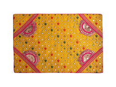 Zardozi Embroidered Chowki - Yellow