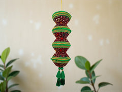 Zardozi handcrafted manda - Maroon