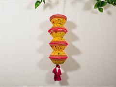 Zardozi handcrafted manda - Yellow