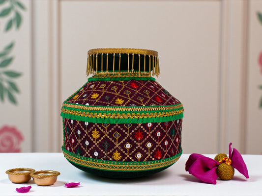 Ghadoli Zardosi Maroon