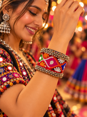 Rangili Mirror Work Garba Cuff