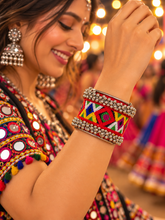 Dholna Multicolour Embroidered Garba Cuff