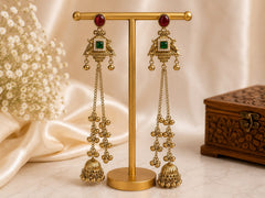 Kashmiri Heritage Long Chain Earrings