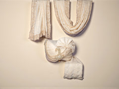 Ivory Embroidered Groom’s Pagdi with Safa & Pearl Kalgi