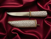 Elegant Ivory Embroidered Kataar