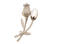 Royal Tulip Crystal Lapel Brooch for Men