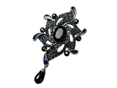 Royal Midnight Crystal Men's Lapel Brooch Pin