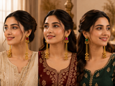 Artisan Peacock Motif Dangle Earring Combo - Set of 3 Pairs (Green, Maroon,Rani)