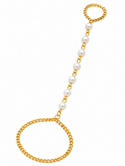 Pearl Chain Golden Hathphool – Navratri Collection