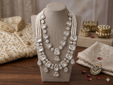 Opulent Emerald Wedding Mala - White