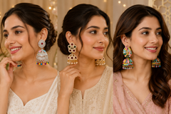 Radiant Traditions: Multi-Style Designer Jhumka Combo Set