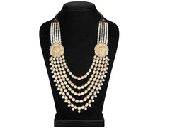 Royal Mirror & Pearl Multi-Layer Groom Mala