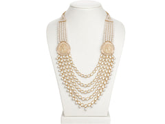 Royal Mirror & Pearl Multi-Layer Groom Mala