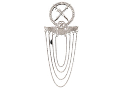 Warrior Chain Lapel Brooch for Men – Silver Finish Suit Pin