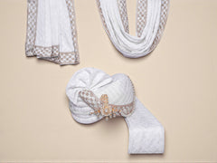 Elegant White Groom Pagdi with Safa and Kalgi