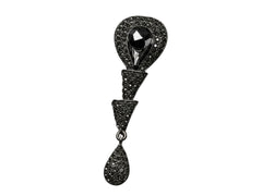 Elegance Crystal Drop Men's Brooch Pin