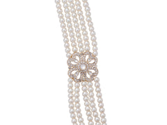 classic beaded groom’s mala with floral motifs white