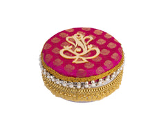 Decorative Ganpati Ladoo Container - pink