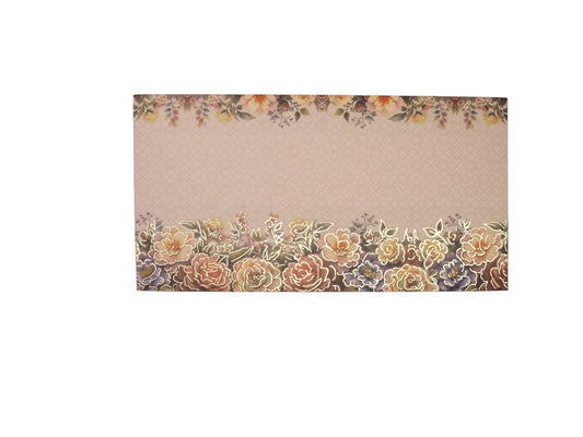 Elegant Cream Floral Shagun Envelope(Pack of 10)