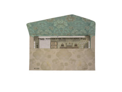 Elegant Green Floral Paper Shagun Envelope(Pack of 10)