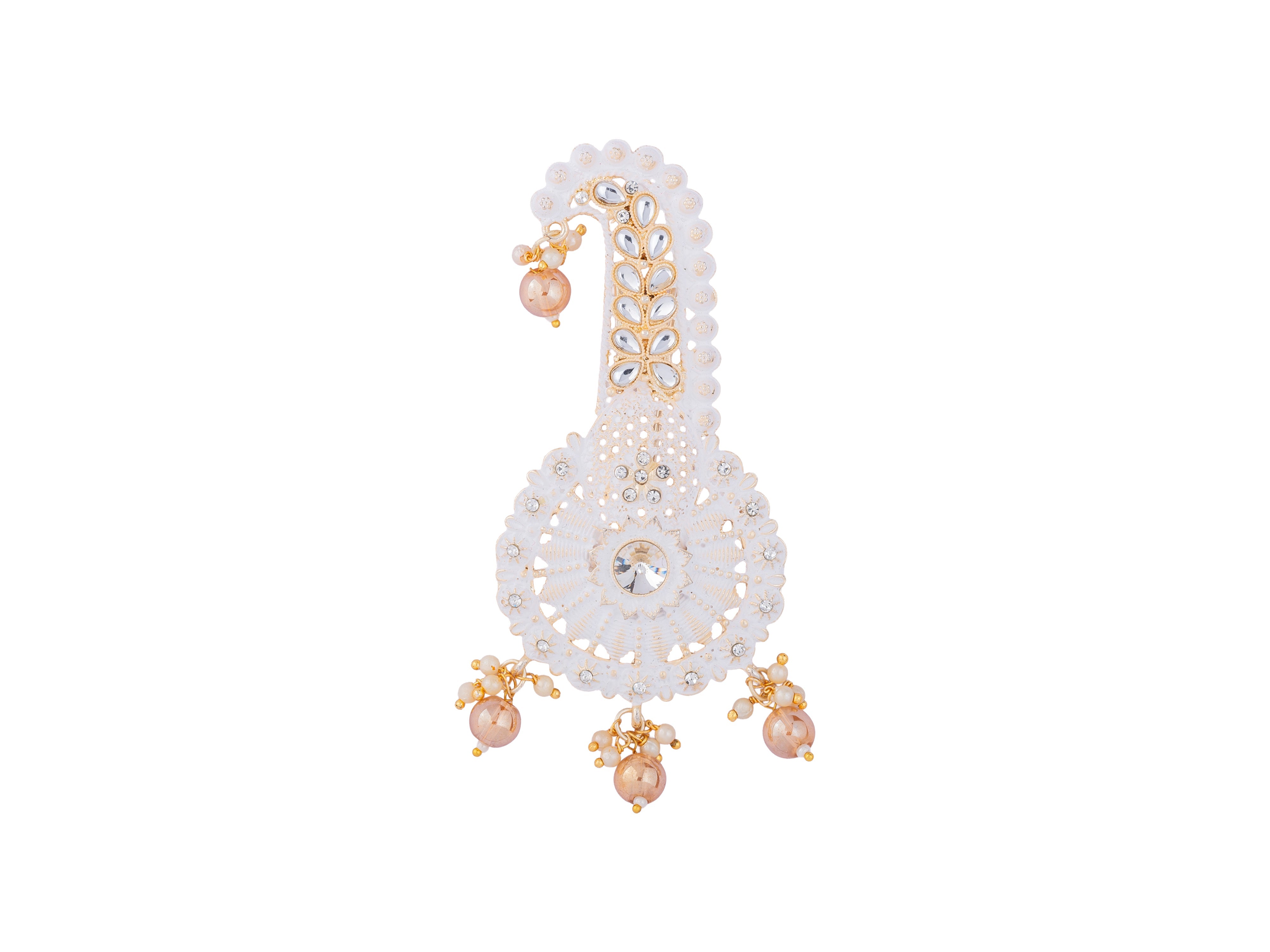 Elegant Groom kalgi with Stone Embellishments