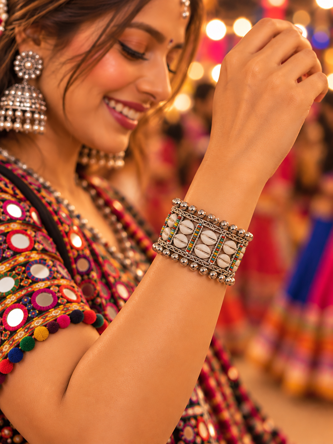 Rangrez Cowrie Shell Navratri Cuff