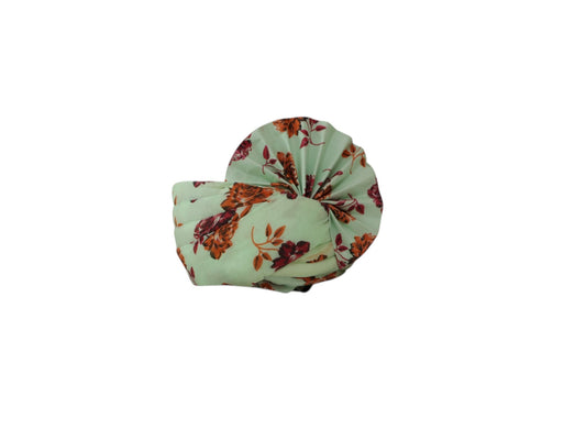 Floral Mint Green Baraati Pagdi