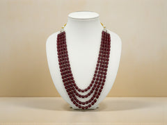 Elegance in Style maroon beaded groom mala