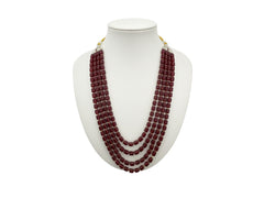 Elegance in Style maroon beaded groom mala
