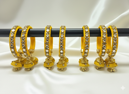 Yellow Hanging Bangles Pairs