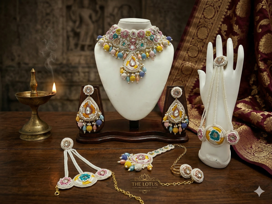 Handcrafted Daisy Zardozi Jewellery