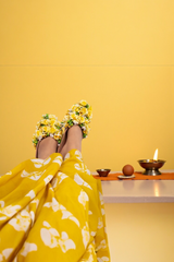 Haldi Hues Floral Juti – Sunshine Bloom