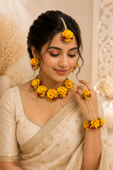 Haldi Hues Floral Jewellery Set