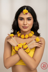 Haldi Hues Floral Jewellery Set