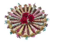 Designer Hanging Mehendi Thaal – Floral Cone Arrangement