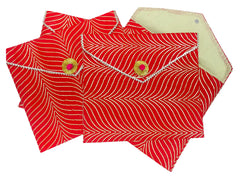 Silk Red Saree Cover with Gold Zari Pattern